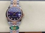 ROL - DATEJUST ARF Women's 31mm RG Case Purple Diamond Dial RG/914LSS Strap Movement 2236