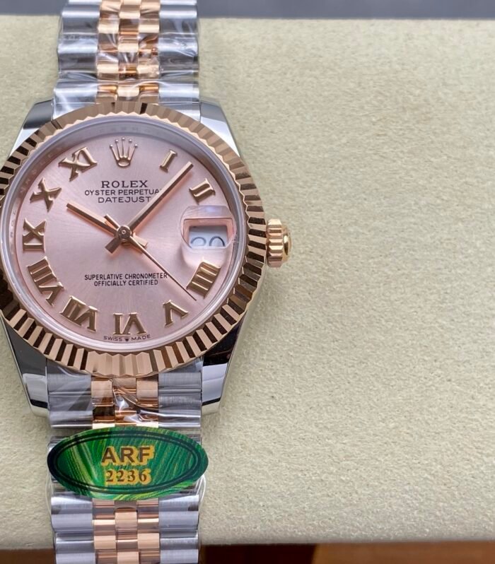 ROL - DATEJUST ARF Women's 31mm RG Case Pink Arabic Dial RG/914LSS Strap Movement 2236