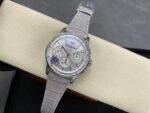 Code 11.59 Chrono 26393 SS APSF 1:1 Best Edition Silver Dial On Gray Leather Strap Super Clone SA4401 - Image 5