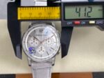 Code 11.59 Chrono 26393 SS APSF 1:1 Best Edition Silver Dial On Gray Leather Strap Super Clone SA4401 - Image 9