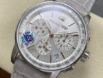 Code 11.59 Chrono 26393 SS APSF 1:1 Best Edition Silver Dial On Gray Leather Strap Super Clone SA4401 - Image 2