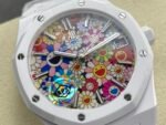 Audemars Piguet Royal Oak 15500 41mm White Ceramic Classic Octagonal Bezel Tapisserie Dial White Ceramic Strap - Image 3