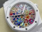 Audemars Piguet Royal Oak 15500 41mm White Ceramic Classic Octagonal Bezel Tapisserie Dial White Ceramic Strap - Image 5