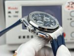 Royal Oak 43mm 26420 SS LSF Blue Dial/hands On Blue Rubber Strap 4401 Super Clone - Image 6