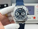 Royal Oak 43mm 26420 SS LSF Blue Dial/hands On Blue Rubber Strap 4401 Super Clone