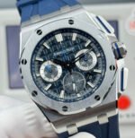 Royal Oak 43mm 26420 SS LSF Blue Dial/hands On Blue Rubber Strap 4401 Super Clone - Image 3