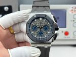 Royal Oak  43mm 26420 BL/SS LSF  Grey Dial On Grey Rubber Strap 4401 Super Clone