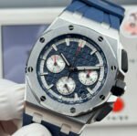 Royal Oak 43mm 26420 SS LSF Blue Dial On Blue Rubber Strap 4401 Super Clone - Image 3