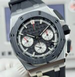 Royal Oak  43mm 26420 Black Ceramic LSF Black Dial On Black Rubber Strap 4401 Super Clone - Image 2