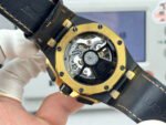 ROYAL OAK 43MM 26420 BLACK CASE LSF YE/BL DIAL BlACK LEATHER STRAP 4401 SUPER CLONE - Image 8