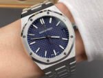 Royal Oak 41mm 15500 SS IPF 1:1 Best Edition Blue Dial  SS Bracelet 4302 - Image 4