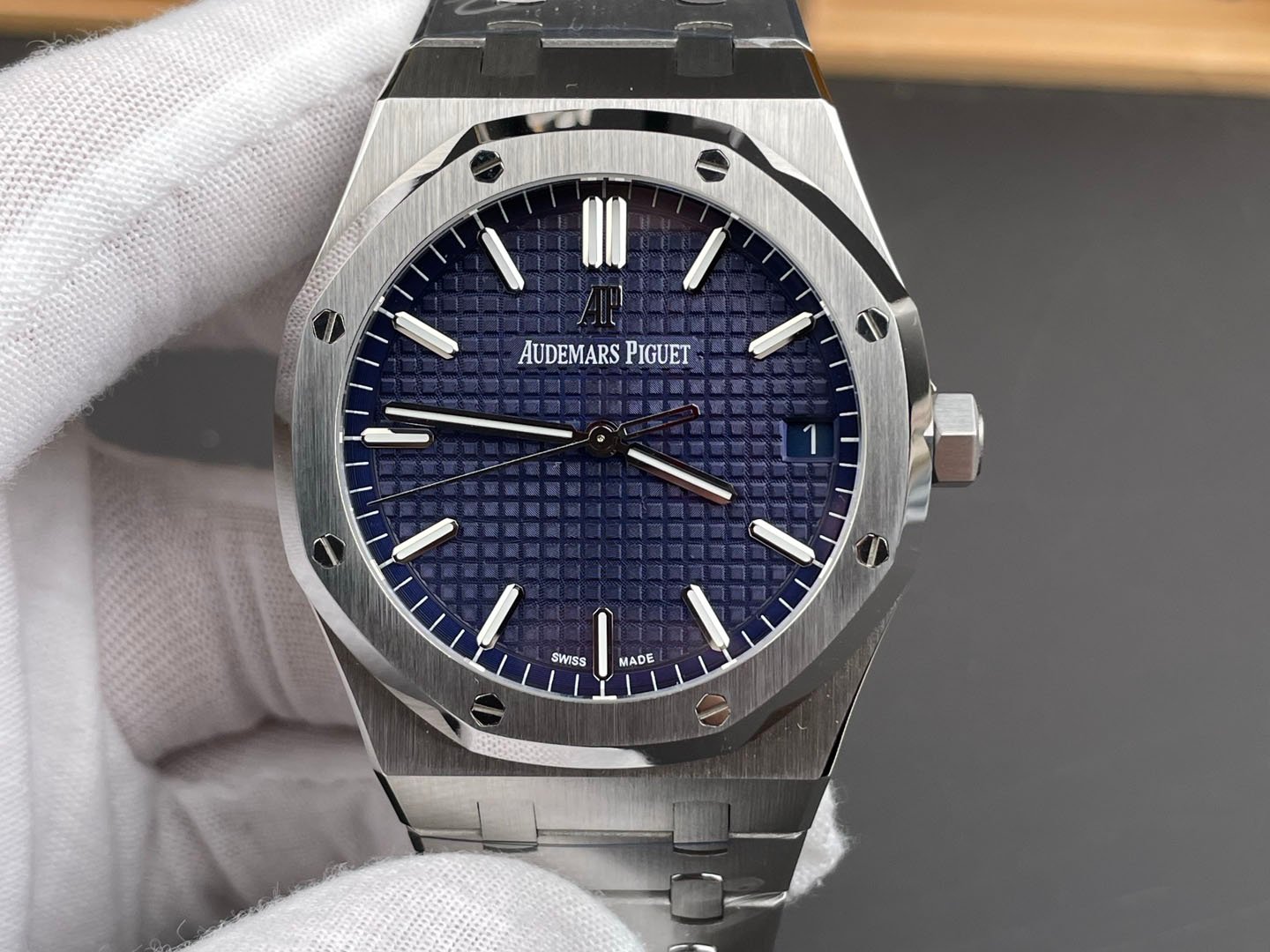 Royal Oak 41mm 15500 SS IPF 1:1 Best Edition Blue Dial  SS Bracelet 4302