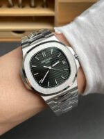 Nautilus 5711/1A SS DDF 1:1 Best Edition Green Textured Dial On SS Bracelet Super Clone 330 - Image 4