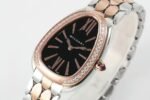 Bulgari Serpenti Seduttori BVF 33MM Black Dial RS Diamond Case RS/SS Steel Bracelet Swiss Quartz Movement - Image 5