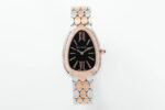 Bulgari Serpenti Seduttori BVF 33MM Black Dial RS Diamond Case RS/SS Steel Bracelet Swiss Quartz Movement