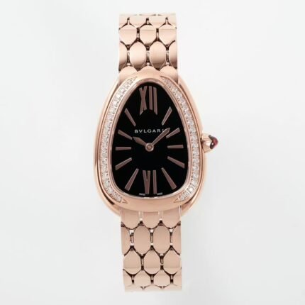 Bulgari Serpenti Seduttori BVF 33MM Black Dial RS Diamond Case RS Steel Bracelet Swiss Quartz Movement