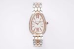Bulgari Serpenti Seduttori BVF 33mm White Dial RG Diamond Case RG/SS Strap Swiss Quartz Movement
