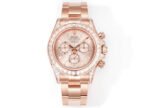 Daytona 116598 C1F 1:1 Best Replica: Diamond-set Rose Gold Dial Rose Gold Strap Movement 4131