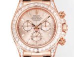Daytona 116598 C1F 1:1 Best Replica Diamond-set Rose Gold Dial Black Rubber Strap Movement 4131 - Image 3