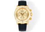 Daytona 116598 C1F 1:1 Best Version Diamond-set Gold Dial Black Rubber Strap 4131