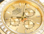 Daytona 116598 C1F 1:1 Best Version Diamond-set Gold Dial Black Rubber Strap 4131 - Image 5