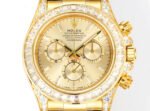 Daytona 116598 C1F 1:1 Best Version Diamond-set Gold Dial Black Rubber Strap 4131 - Image 6