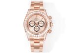 Daytona 116598 C1F 1:1 Best Replica: Diamond-set Rose Gold Dial with Black Eyes Rose Gold Strap Movement 4131