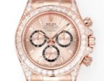 Daytona 116598 C1F 1:1 Best Replica: Diamond-set Rose Gold Dial with Black Eyes Rose Gold Strap Movement 4131 - Image 2