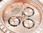 Daytona 116598 C1F 1:1 Best Version Diamond-set Rose Gold Dial with Black Eyes Black Rubber Strap Movement 4131 - Image 3