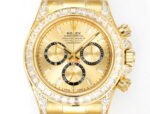 Daytona 116598 C1F 1:1 Best Version Diamond-set Gold/Black Dial Gold Strap Movement 4131 - Image 2