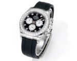 Daytona 116598 C1F 1:1 Best Version Diamond-set Black Dial Black Rubber Strap Movement 4131 - Image 5