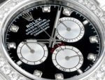 Daytona 116598 C1F 1:1 Best Version Diamond-set Black Dial Black Rubber Strap Movement 4131 - Image 3