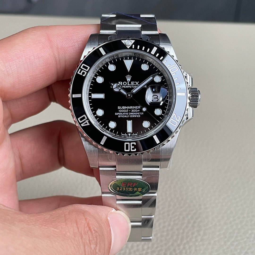 Rolex Submariner 41mm 116610LV Black Ceramic ERF 1:1 Best Version Black Dial 904L Stainless Steel Bracelet 3235