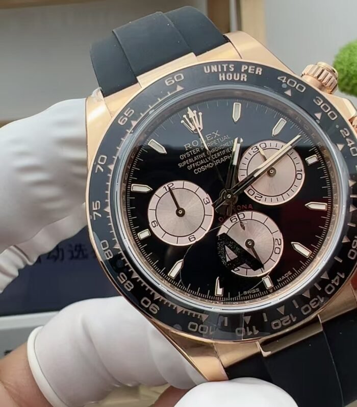 Daytona 116518 904L RG VSF 1:1 Best Edition Black Dial On Oysterflex DD4130