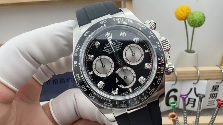 Daytona 126519 Gain Weight VSF 1:1 Best Edition Black Dial Silver Subdial Diamond Marker on Oysterflex Strap DD4131