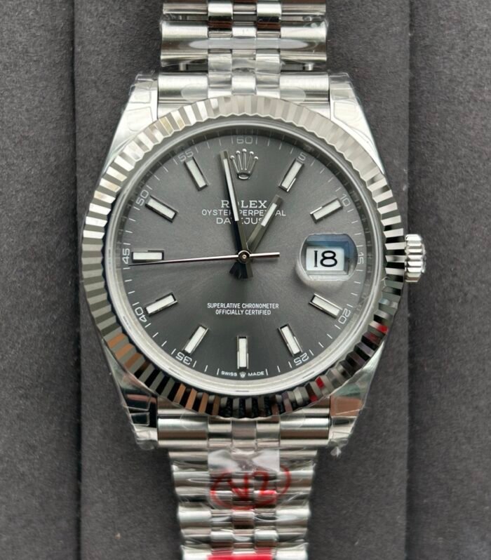 DateJust 41 126334 904L SS VSF 1:1 Best Version Grey Dial with Jubilee Strap VS3235