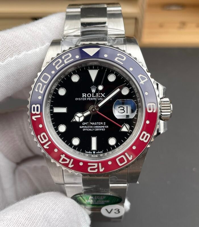 GMT-Master II 126710 BLRO Blue/Red Ceramic ARF 1:1 Best Edition Black Dial On Oyster Bracelet DD3285 CHS