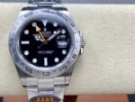 GMT Explorer II QF 1:1 Best Version SS Black Dial 904L Stainless Steel Bracelet Movement 3285