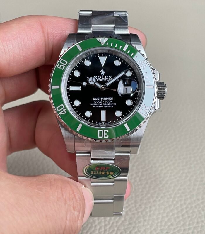 Rolex Submariner 41mm 116610 Green Ceramic ERF 1:1 Best Version Green Dial 904L Stainless Steel Bracelet 3235