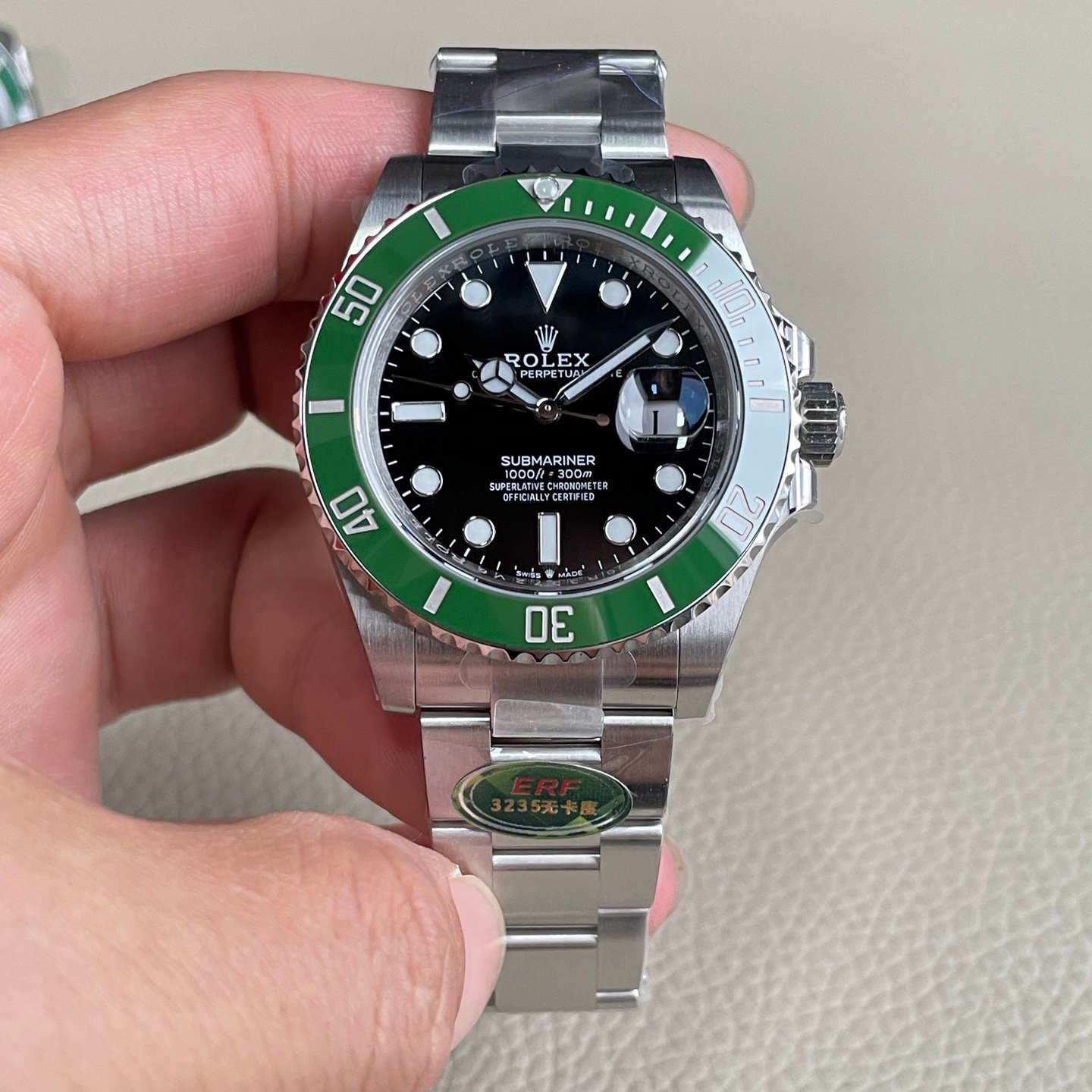 Rolex Submariner 41mm 116610 Green Ceramic ERF 1:1 Best Version Green Dial 904L Stainless Steel Bracelet 3235