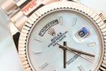 Date/Day  228239 40mm OKF White pearl dial Rose gold case 904L bracelet Movement 3255 - Image 4