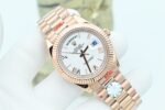 Date/Day 40mm OKF White dial Rose gold case Roman numeral markers 904L stainless bracelet 3255 movement - Image 3