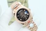 Date/Day 40mm OKF grey dial rose gold case rose gold Roman numeral markers 904Lbracelet 3255 movement - Image 3