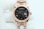 Date/Day 40mm OKF grey dial rose gold case rose gold Roman numeral markers 904Lbracelet 3255 movement
