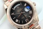 Date/Day 40mm OKF grey dial rose gold case rose gold Roman numeral markers 904Lbracelet 3255 movement - Image 6