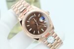 Date/Day 40mm OKF brown dial rose gold case T diamond marker 904L bracelet 3255 movement - Image 6