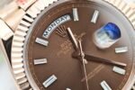 Date/Day 40mm OKF brown dial rose gold case T diamond marker 904L bracelet 3255 movement - Image 3