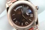 Date/day 40mm OKF Brown dial Rose gold case Roman numeral markers 904L bracelet 3255 movement - Image 5
