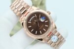 Date/day 40mm OKF brown dial rose gold case Stick Marker 904L stainless bracelet 3255 movement - Image 2