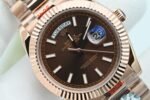 Date/day 40mm OKF brown dial rose gold case Stick Marker 904L stainless bracelet 3255 movement - Image 4